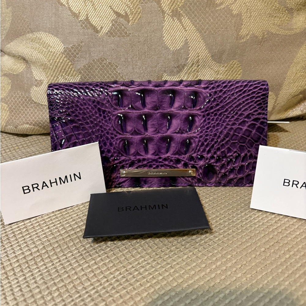 Brahmin Ady Purple Melbourne Genuine Leather Wallet - Picture 4 of 7